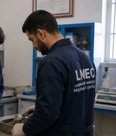 Technicien LMEC au poste d’essais