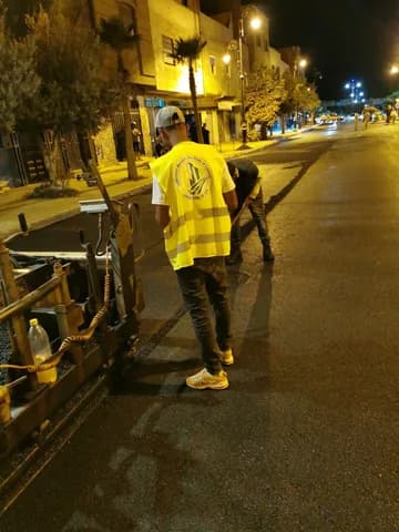 Contrôle des enrobés sur un chantier de nuit