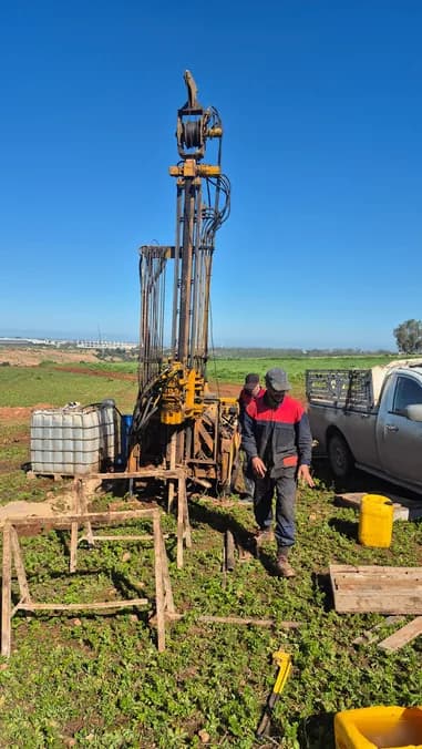 Atelier de sondage en zone agricole